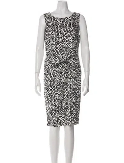 Pre-owned Pure Collection Silk Knee-length Dress W/ Tags In Black