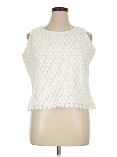 Pre-owned Pure Collection Sleeveless Blouse In Ivory