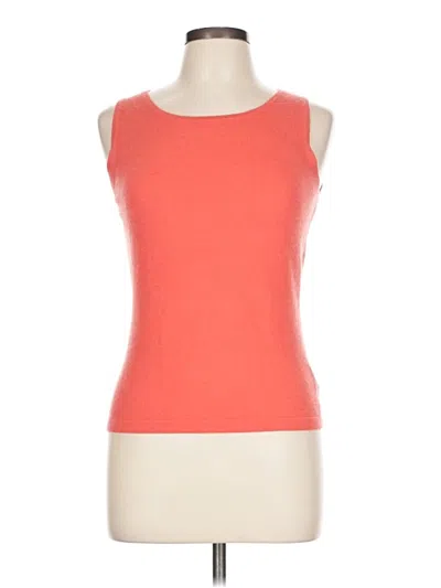 Pre-owned Pure Collection Sleeveless Top Orange Boatneck Tops