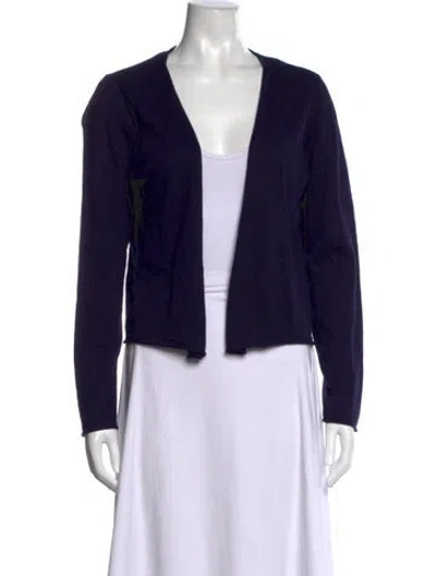 Pre-owned Pure Collection V-neck Sweater In Blue