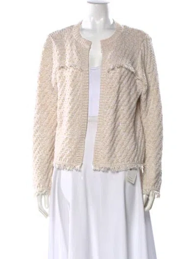 Pre-owned Pure Collection V-neck Sweater W/ Tags In Neutral