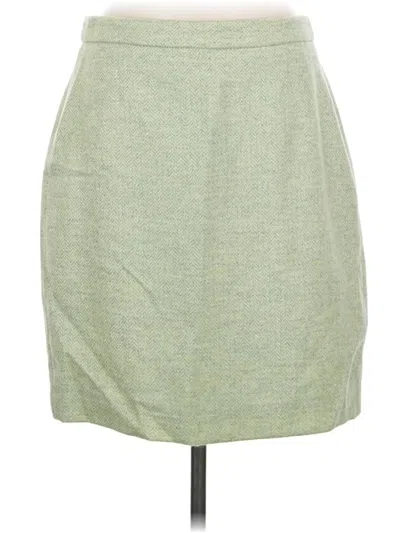 Pure Collection Wool Skirt In Green
