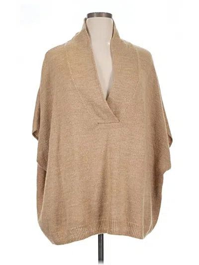 Pre-owned Pure Energy Poncho In Tan
