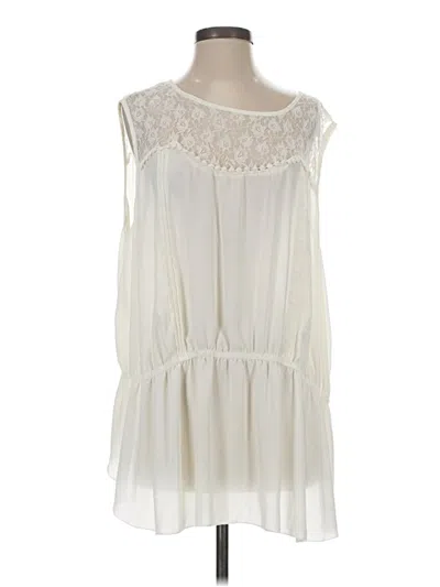 Pre-owned Pure Energy Sleeveless Blouse In White