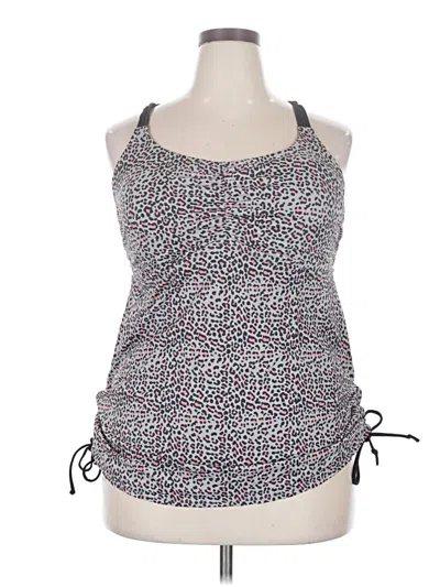 Pre-owned Pure Energy Tank Top Gray Halter Neckline Tops