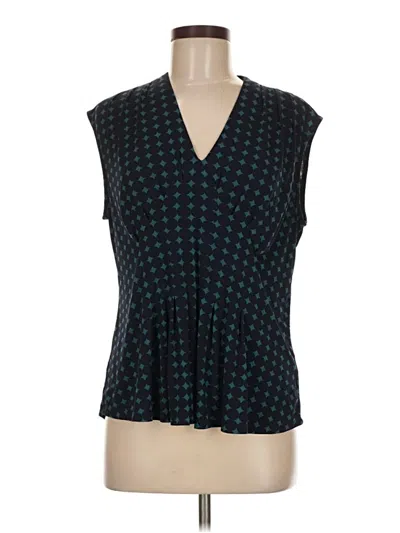 Pre-owned Pure Energy Tank Top Teal Plunge Neckline Tops