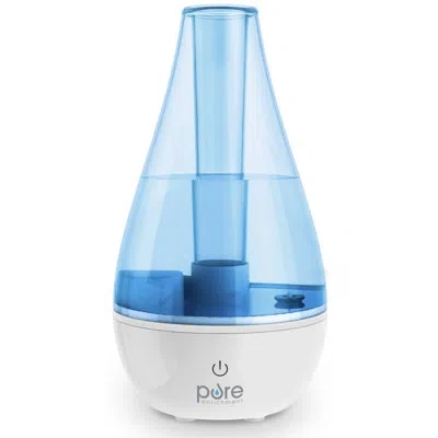 Pure Enrichment 0.27 Gal. Cool Mist Ultrasonic Tabletop Humidifier 160 Sq. Ft. In Blue;white