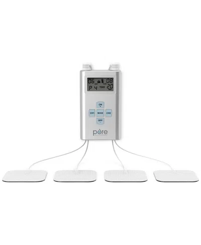 Pure Enrichment Purepulse Pro Advanced Dual Channel Tens Electronic Pulse Stimulator In Silver