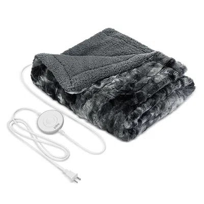 Pure Enrichment Pureradiance Luxury Heated Throw Blanket, 50 X 60 In Charcoal