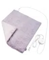 Pure Enrichment Pureradiance Ultra-wide Luxury Heating Pad For Cramps Back Pain Relief, Modern Design, Soft , Microm In Amethyst Dusk