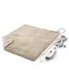 Pure Enrichment Purerelief Ultra-wide 20"x24" Electric Heating Pad For Full Body Relief In Almond Tan