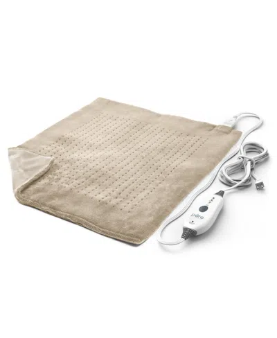 Pure Enrichment Purerelief Ultra-wide 20"x24" Electric Heating Pad For Full Body Relief In Almond Tan