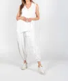 Pure Essence Bamboo Sleeveless V-neck Top In White In White