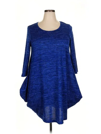 Pre-owned Pure Essence Casual Dress In Blue