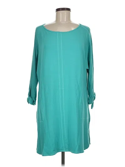 Pre-owned Pure Essence Casual Dress In Teal