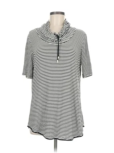 Pre-owned Pure Essence Short Sleeve Turtleneck In Silver