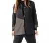 Pure Essence Two-tone Jacket In Black/mocha In Black