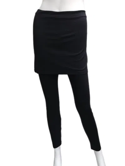 Pure Essence Women's Legging/skirt In Black In Blue