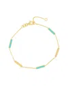 Pure Gold 14k Bar Station Bracelet In Multi