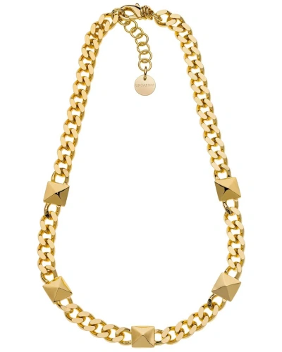 Pure Gold 14k Flat Curb Necklace In Gold