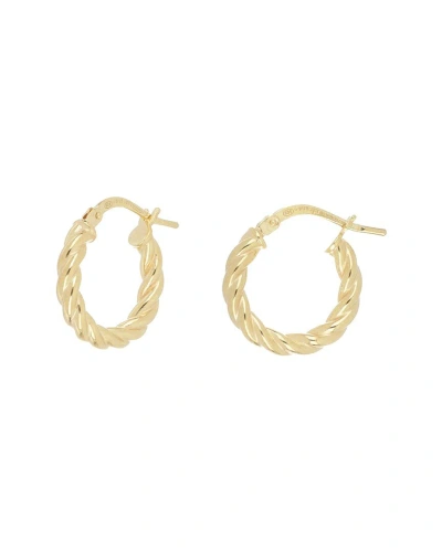 Pure Gold 14k Torchon Earrings In Neutral