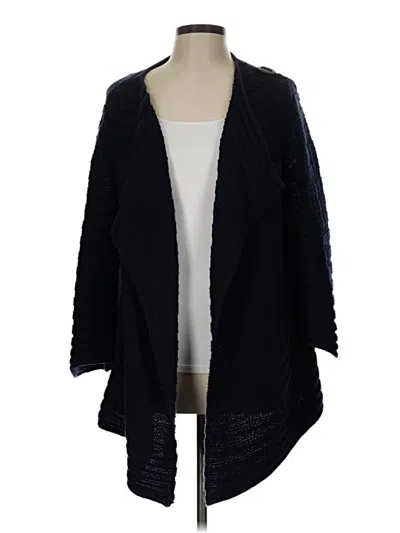 Pre-owned Pure Handknit Cardigan Sweater In Black