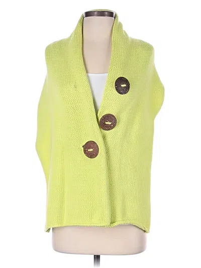 Pre-owned Pure Handknit Sweater Vest In Green