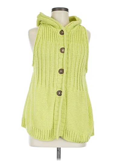 Pre-owned Pure Handknit Sweater Vest In Green