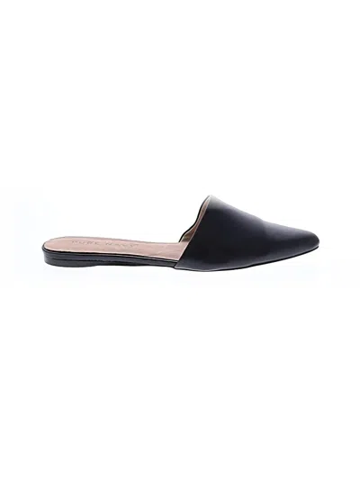 Pre-owned Pure Navy Mule/clog In Black