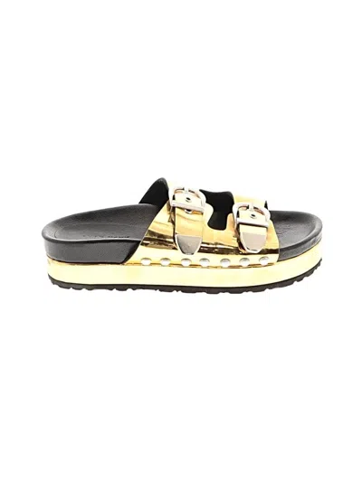 Pre-owned Pure Navy Sandals In Gold