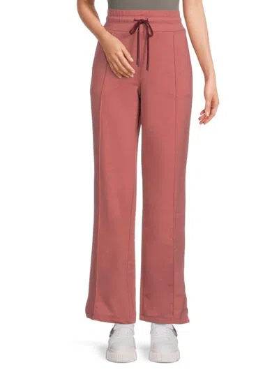 Pure Navy Women's Pintuck Front Drawstring Pants In Rose