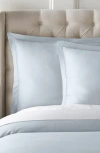 Pure Parima 500 Thread Count 100% Certified Egyptian Cotton Sateen Double Hemstitch Yalda Duvet Cove In Blue