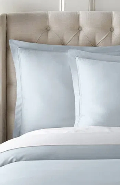 Pure Parima 500 Thread Count 100% Certified Egyptian Cotton Sateen Double Hemstitch Yalda Duvet Cove In Blue