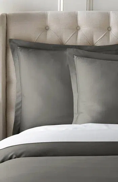 Pure Parima 500 Thread Count 100% Certified Egyptian Cotton Sateen Double Hemstitch Yalda Duvet Cove In Gray