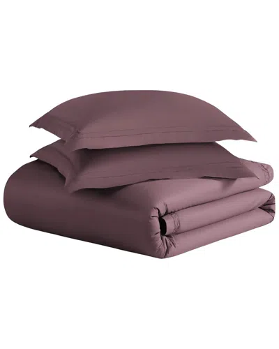 Pure Parima 500 Thread Count Certified Egyptian Cotton Yalda Comforter Set In Purple