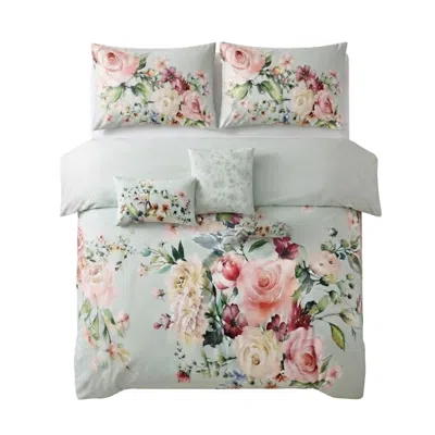 Pure Parima Bebejan Rose On Misty Green Reversible Comforter Set
