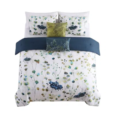 Pure Parima Blue Bebejan Abstract Vines Reversible Comforter Set