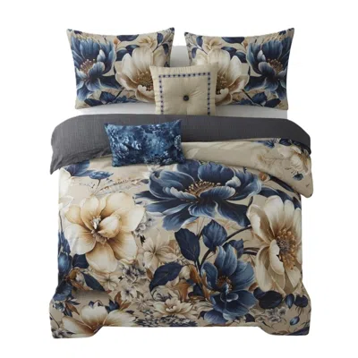Pure Parima Blue Bebejan English Manor Reversible Comforter Set