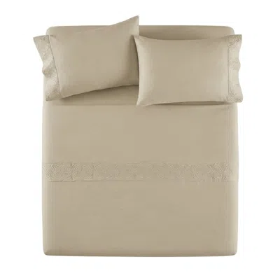 Pure Parima Brown Ariane Sheet Set - Tan