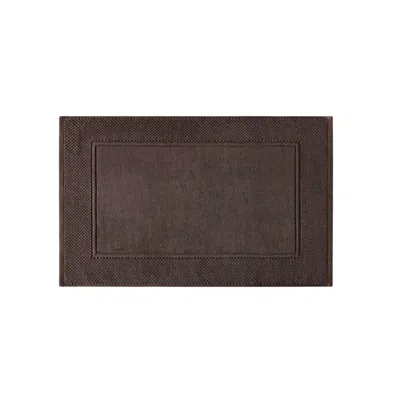 Pure Parima Brown Egyptian Cotton Soft Border Bath Mat - Earth