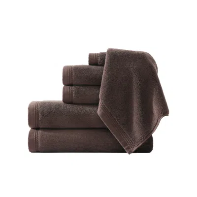 Pure Parima Brown Egyptian Cotton Soft Border Towel Set - Earth