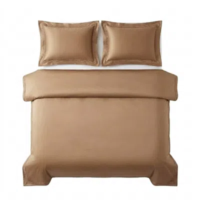 Pure Parima Brown Triple Luxe Sateen Sheet Set- Caramel
