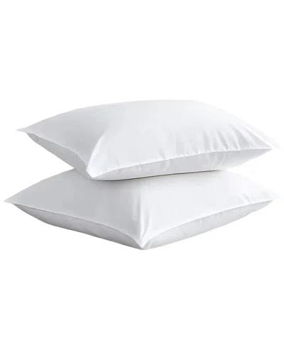 Pure Parima Egyptian Cotton Percale Pillow Protector Set In White