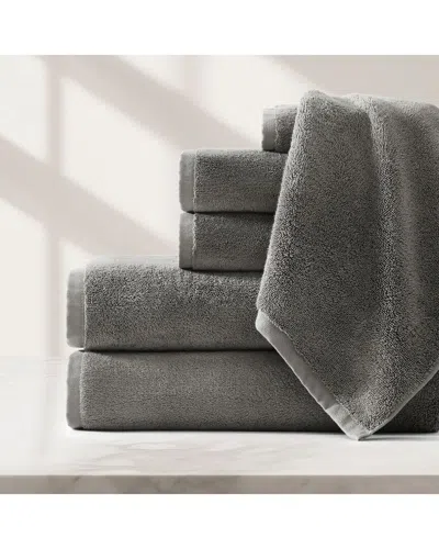 Pure Parima Egyptian Cotton Plush Towel Set In Gray