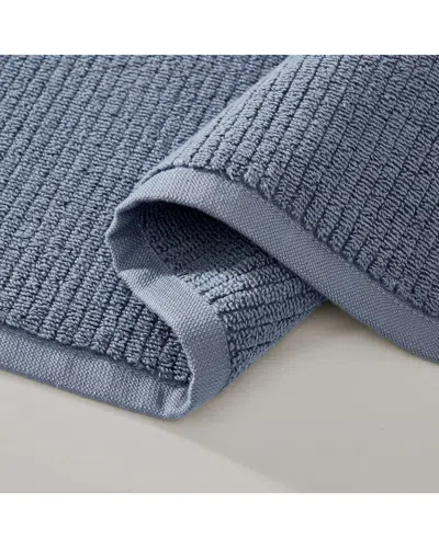 Pure Parima Egyptian Cotton Ribbed Towels In Blue