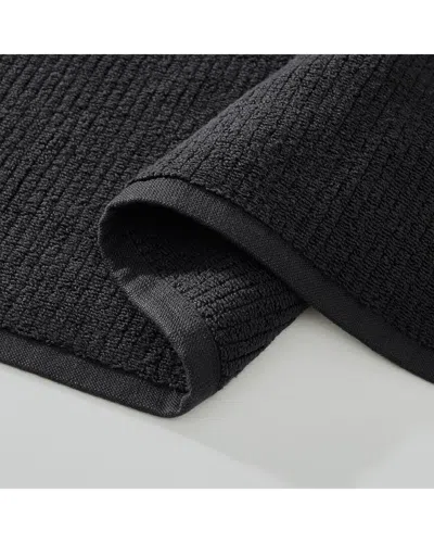 Pure Parima Egyptian Cotton Ribbed Towels In Black