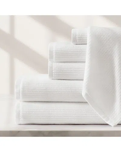 Pure Parima Egyptian Cotton Ribbed Towels In White