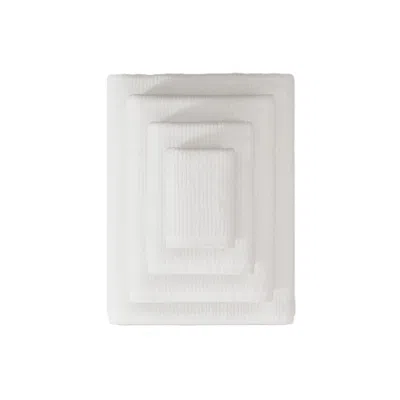 Pure Parima Egyptian Cotton Ribbed Towels - White