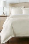 Pure Parima Egyptian Cotton Sateen Embroidered 3-piece Ariane Duvet Cover Set In Neutral
