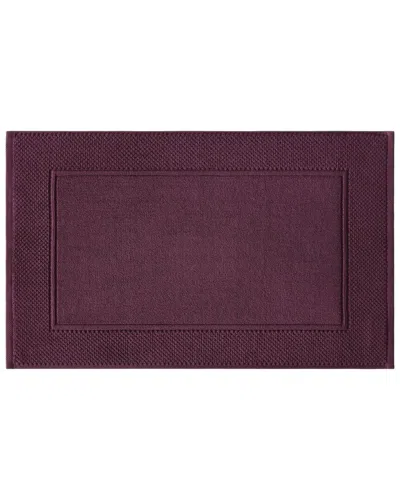 Pure Parima Egyptian Cotton Soft Border Bath Mat In Purple